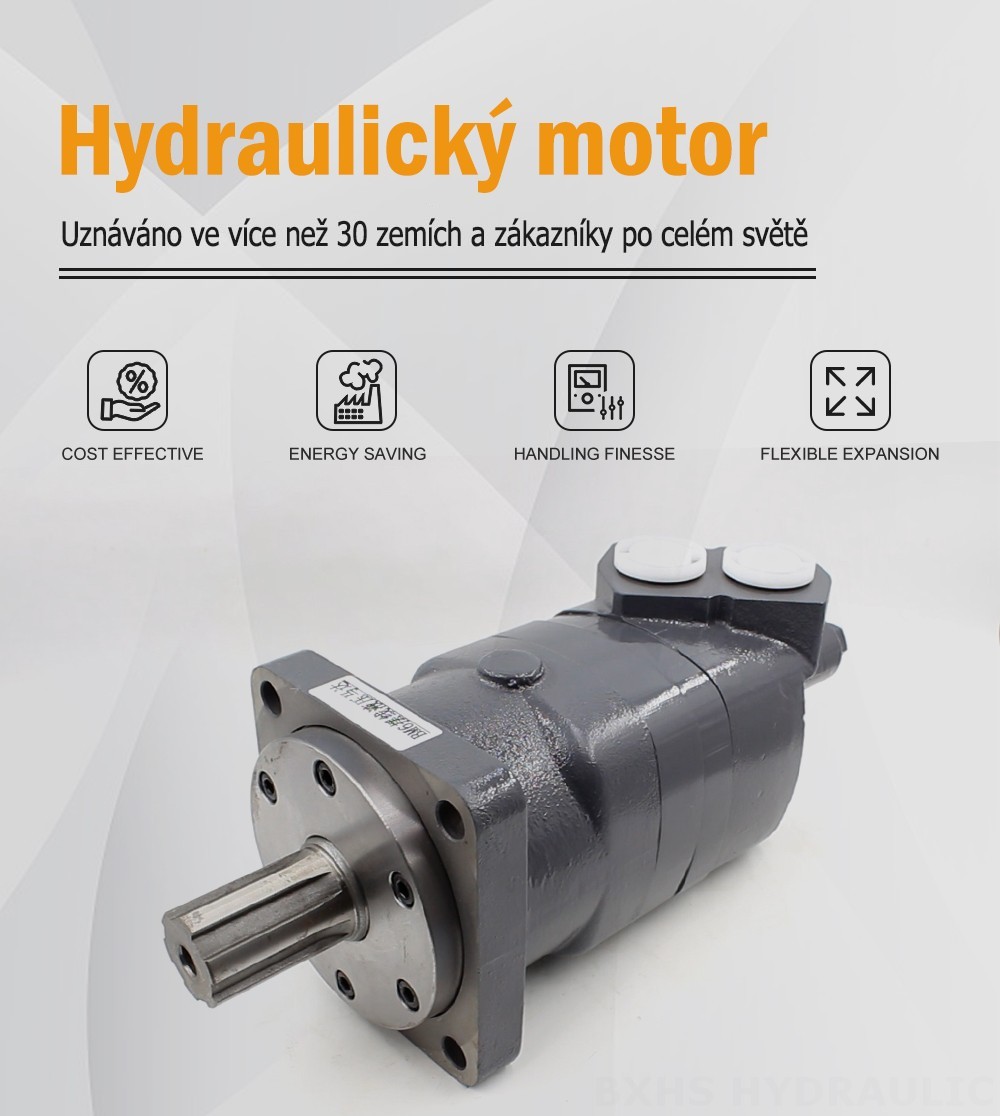 Hydraulický motor BM6 s cykloidním převodem 195 cm³/ot. 150 l/min Hydraulický motor